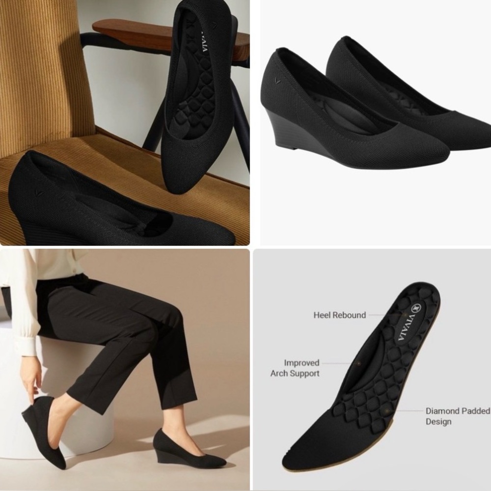 VIVAIA Tamia Almond Toe Wedge Pro Size 41.5/10